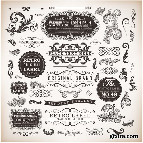 Amazing SS - Retro Vintage labels, 25xEPS