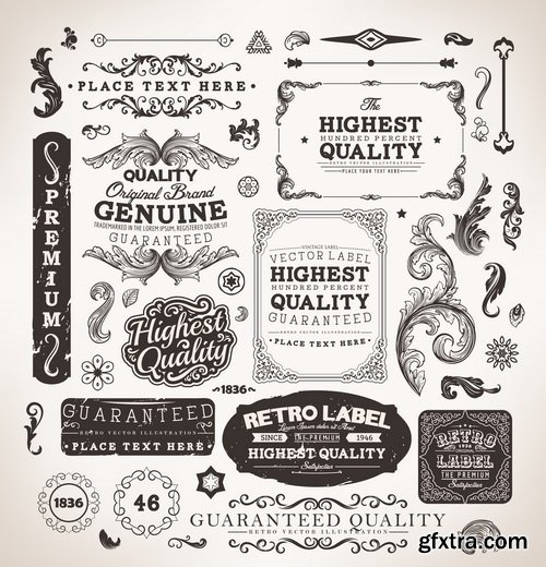 Amazing SS - Retro Vintage labels, 25xEPS