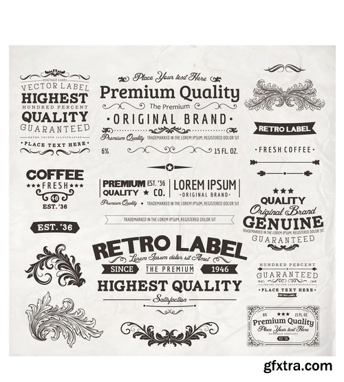 Amazing SS - Retro Vintage labels, 25xEPS