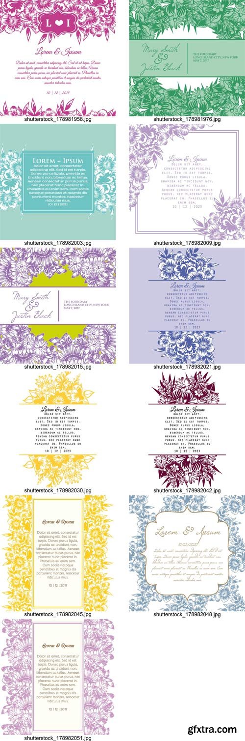 Shutterstock - Wedding invitation cards 2, 25xEps