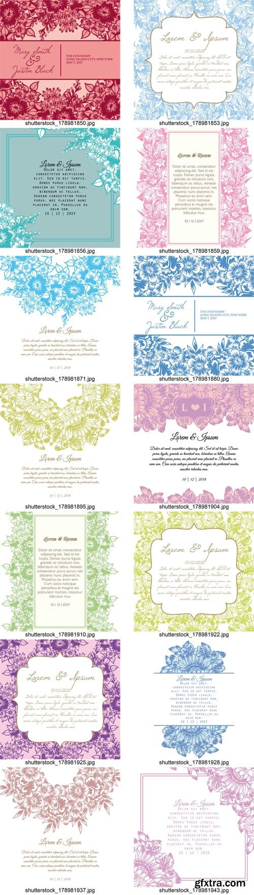 Shutterstock - Wedding invitation cards 2, 25xEps