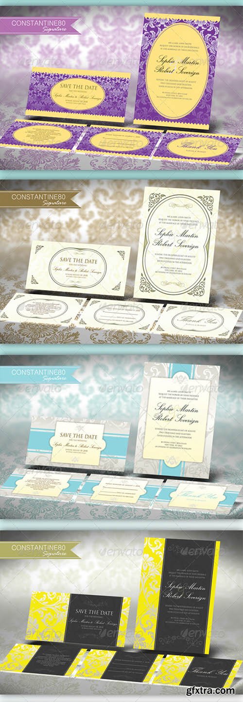 GraphicRiver 10 Wedding Invitations Sets 4514915