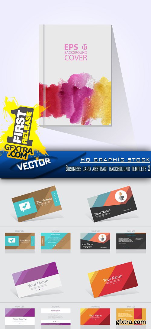 Stock Vector - Business card abstract background templete 2