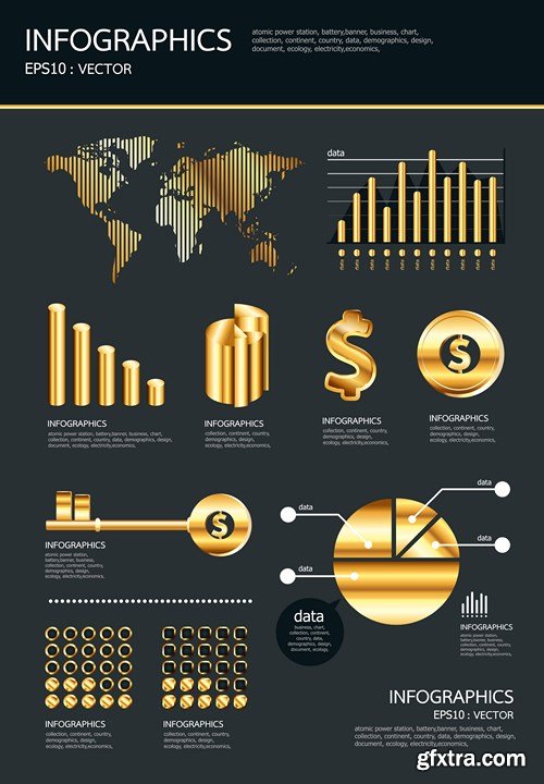 Collection of infographics vol.83, 25xEPS