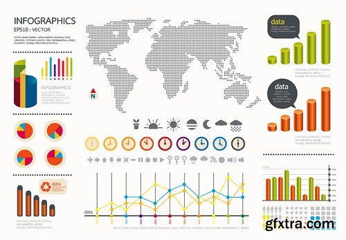 Collection of infographics vol.83, 25xEPS