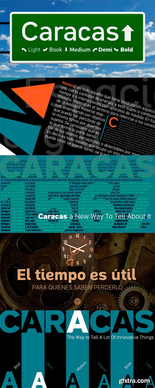 Caracas Font Family - 6 Fonts for $144