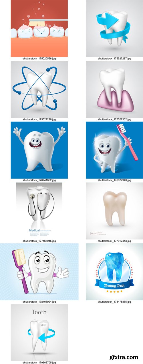 Shutterstock - Tooth and Teeth, 25xEps