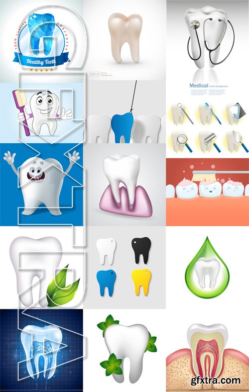 Shutterstock - Tooth and Teeth, 25xEps