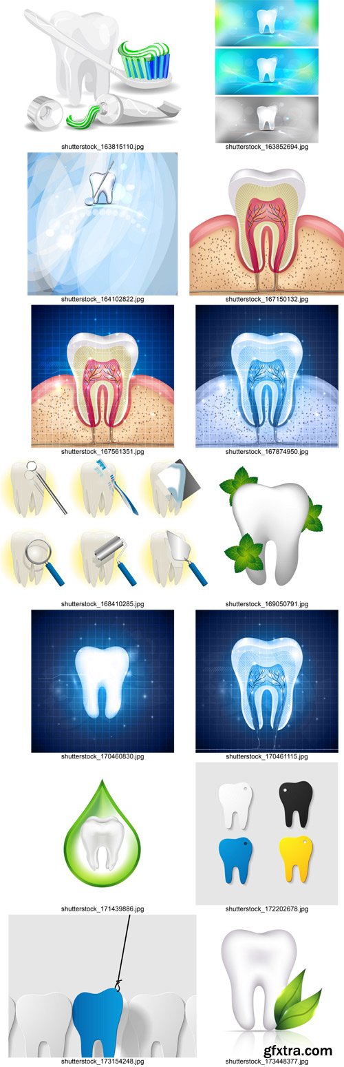 Shutterstock - Tooth and Teeth, 25xEps