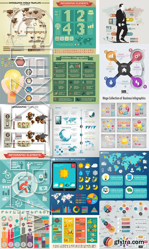 Shutterstock - Flat Business Infographic 2, 28xEps