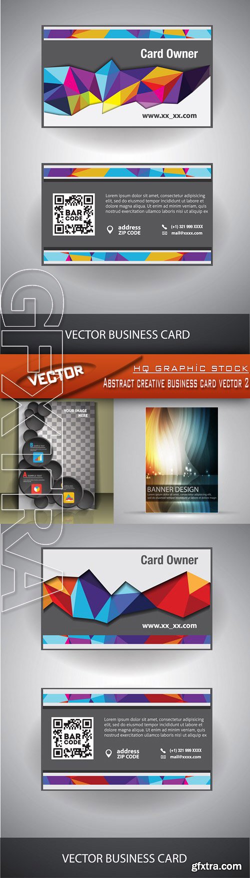 Stock Vector - Abstract creative business card vector 2