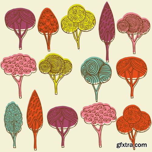 Amazing SS - Tree seamless pattern, 25xEPS