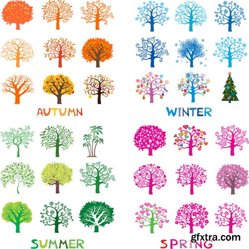 Amazing SS - Tree seamless pattern, 25xEPS