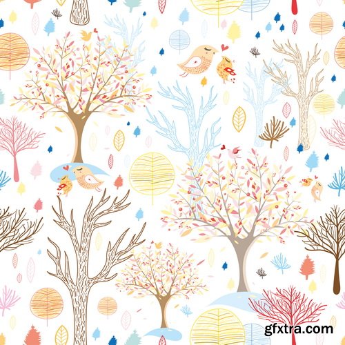 Amazing SS - Tree seamless pattern, 25xEPS