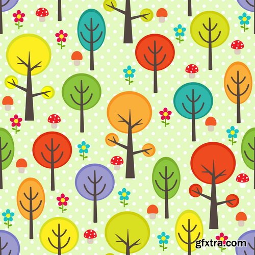 Amazing SS - Tree seamless pattern, 25xEPS