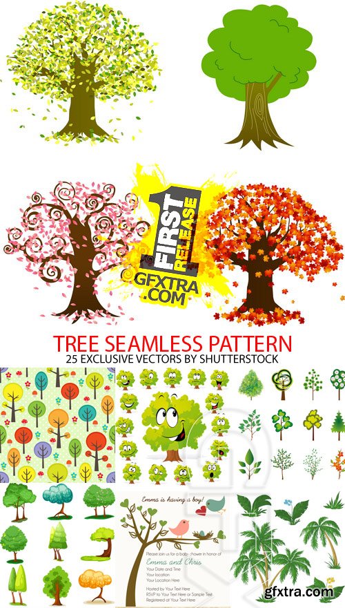 Amazing SS - Tree seamless pattern, 25xEPS