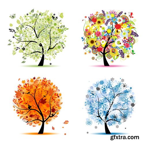 Amazing SS - Tree seamless pattern, 25xEPS