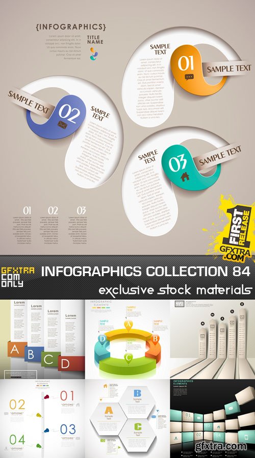 Collection of infographics vol.84, 25xEPS