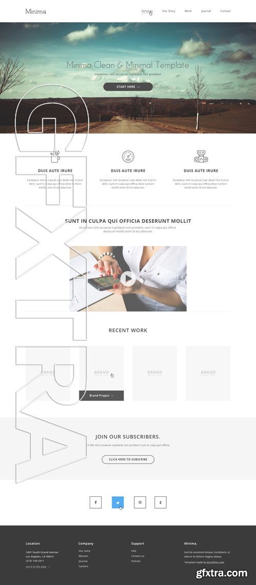 Minima PSD Website Template