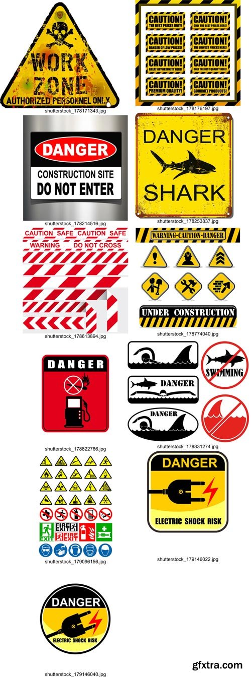 Stock Vectors - Danger and Uder construction