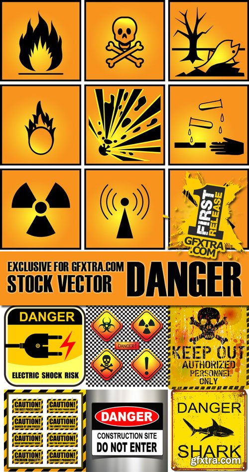 Stock Vectors - Danger and Uder construction