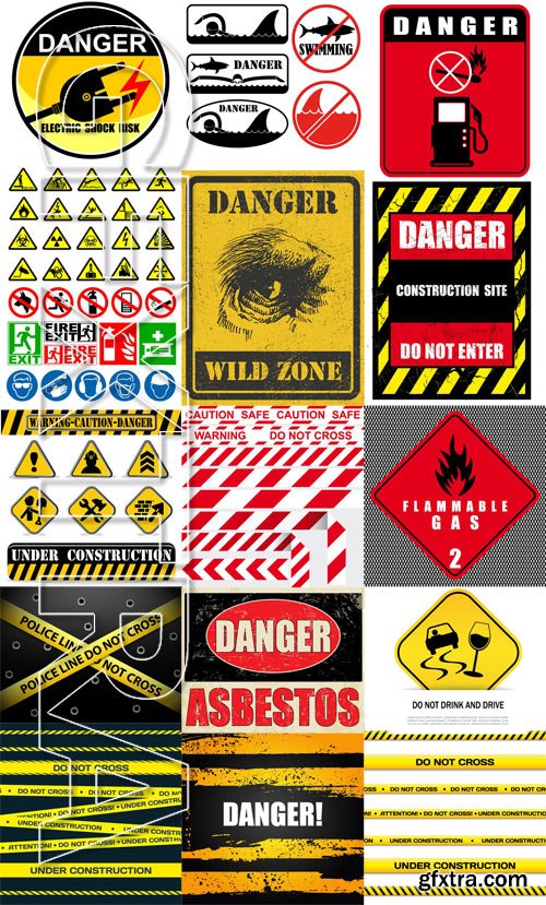 Stock Vectors - Danger and Uder construction