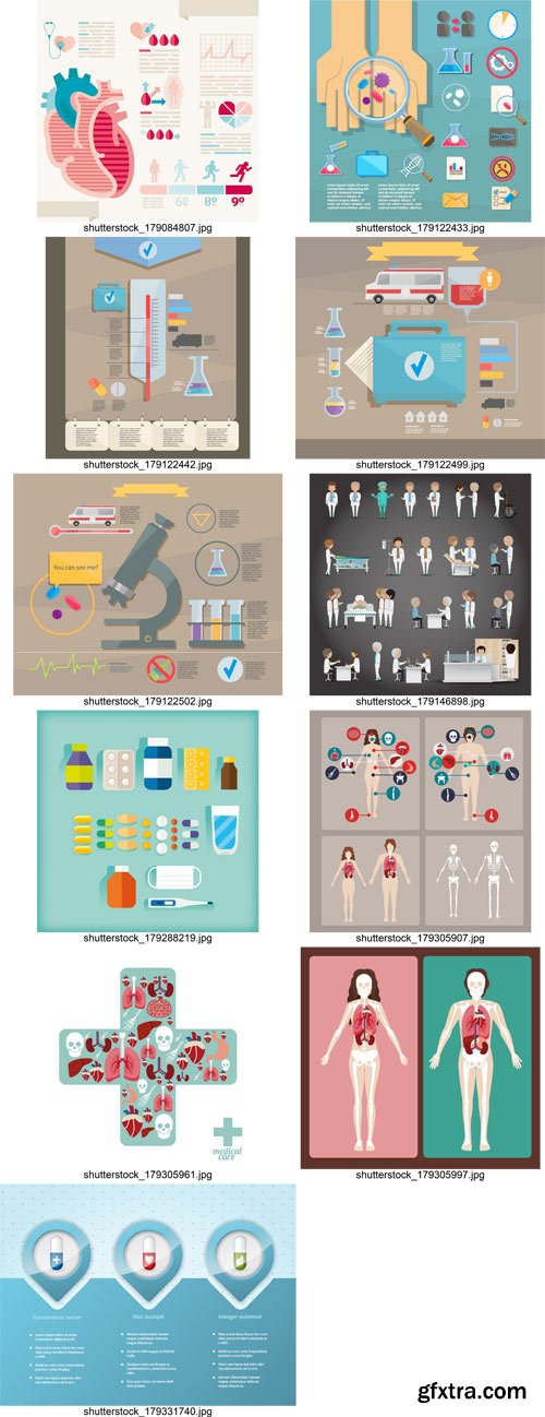 Stock Vectors - Medical Infographic 2, 25xEps