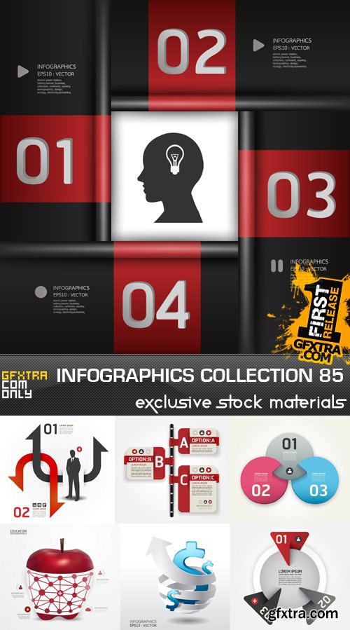 Collection of infographics vol.85, 25xEPS