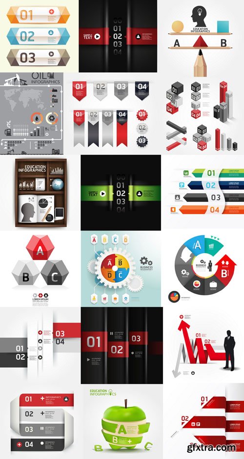 Collection of infographics vol.85, 25xEPS