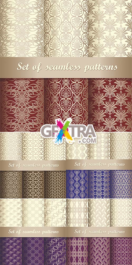 Set of seamless background patterns