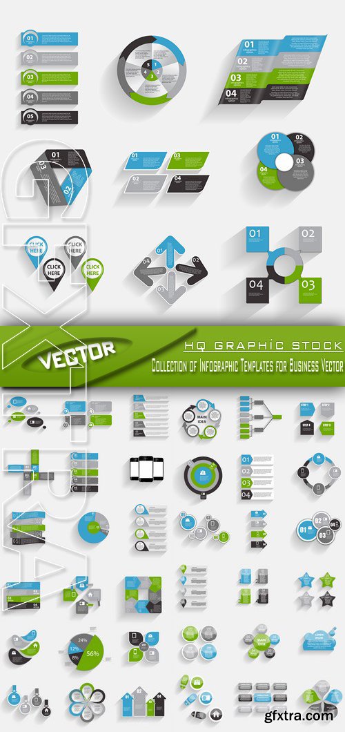 Stock Vector - Collection of Infographic Templates for Business Vector