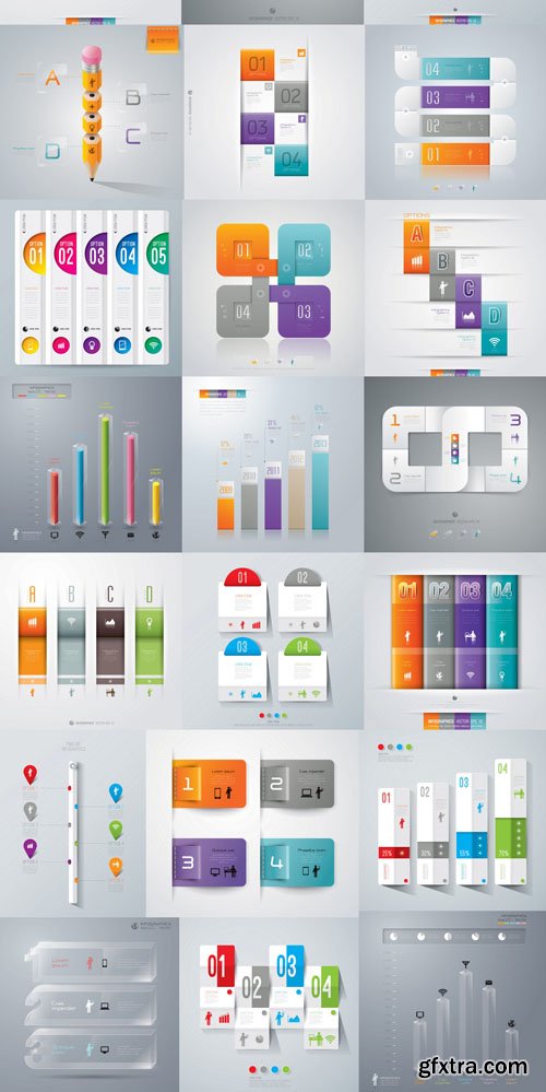 Collection of infographics vol.86, 25xEPS