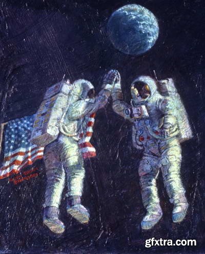 Alan Bean, Astronaut & Painter 197xJPG