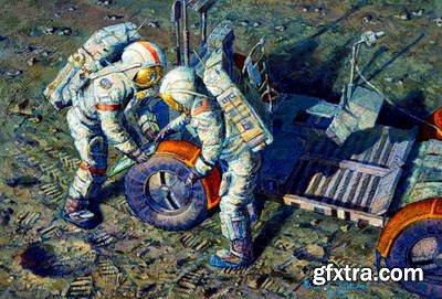 Alan Bean, Astronaut & Painter 197xJPG