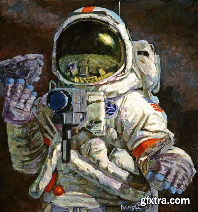 Alan Bean, Astronaut & Painter 197xJPG