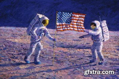 Alan Bean, Astronaut & Painter 197xJPG