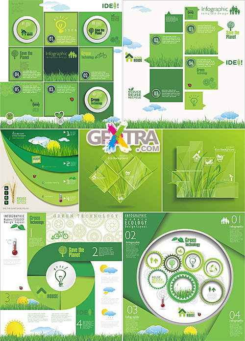 Modern ecology infographic design