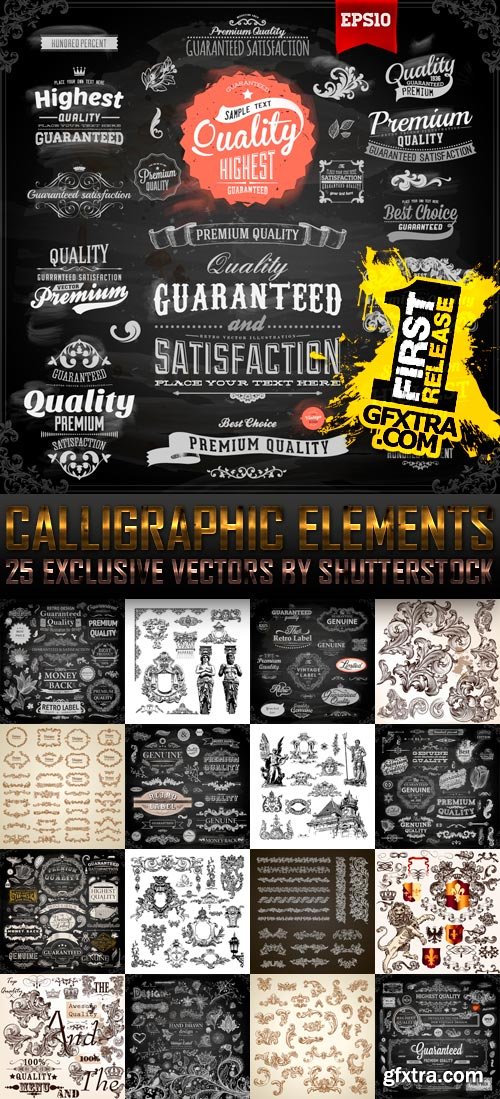 Amazing SS - Calligraphic Elements 5, 25xEPS