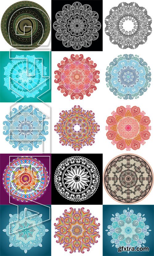 Stock Vectors - Mandala, 25xEps