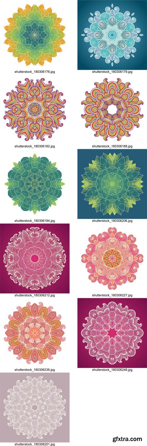 Stock Vectors - Mandala, 25xEps