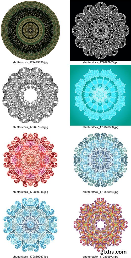 Stock Vectors - Mandala, 25xEps