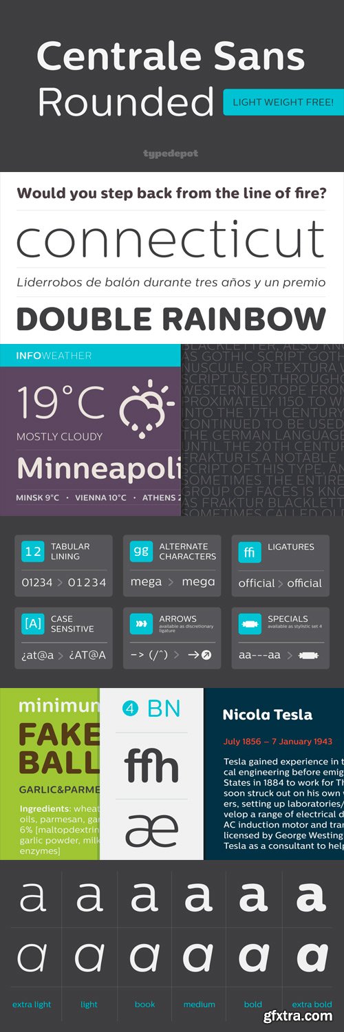 Centrale Sans Rounded Font Family - 13 Fonts for $125