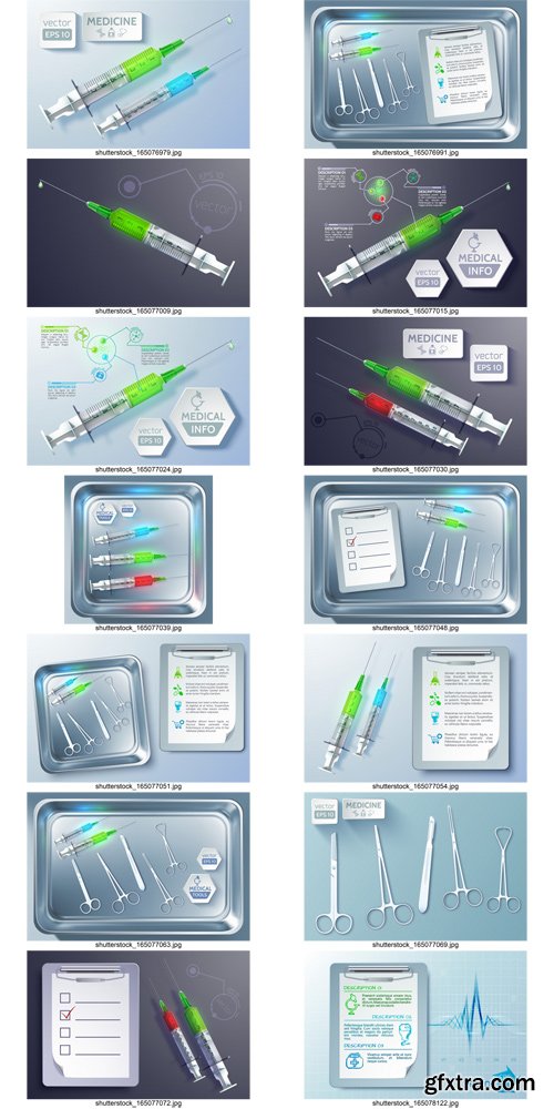 Stock Vectors - Medical background, 25xEps