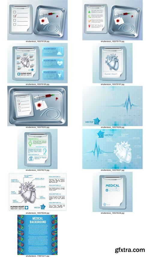 Stock Vectors - Medical background, 25xEps