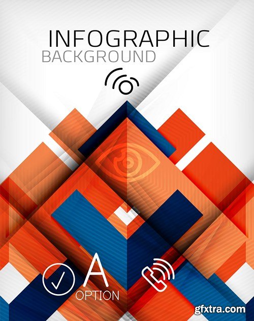 Abstract Backgrounds & Infographics Collection 3, 25xEPS