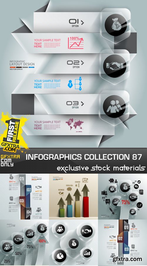 Collection of infographics vol.87, 25xEPS