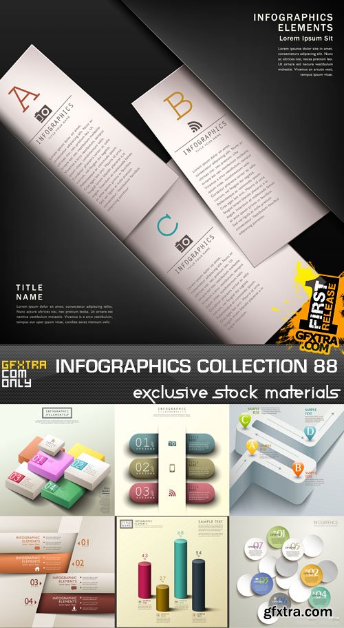 Collection of infographics vol.88, 25xEPS