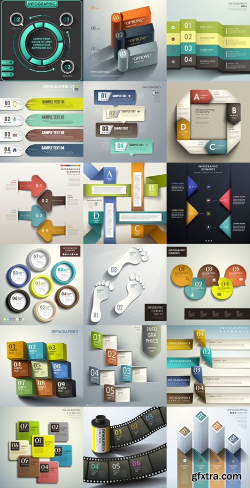 Collection of infographics vol.88, 25xEPS