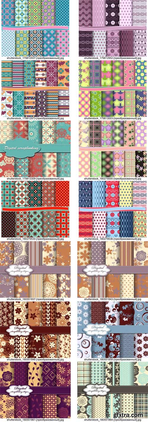 Stock Vectors - Abstract Vector Set of Scrapbook Paper, 25xEps