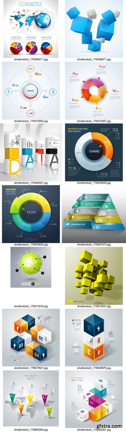 Stock Vectors - 3D infographic and illustration, 25xEps